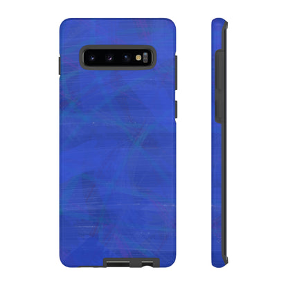 Abstract Blue Android Case (Protective) Samsung Galaxy S10 Plus Glossy Phone Case