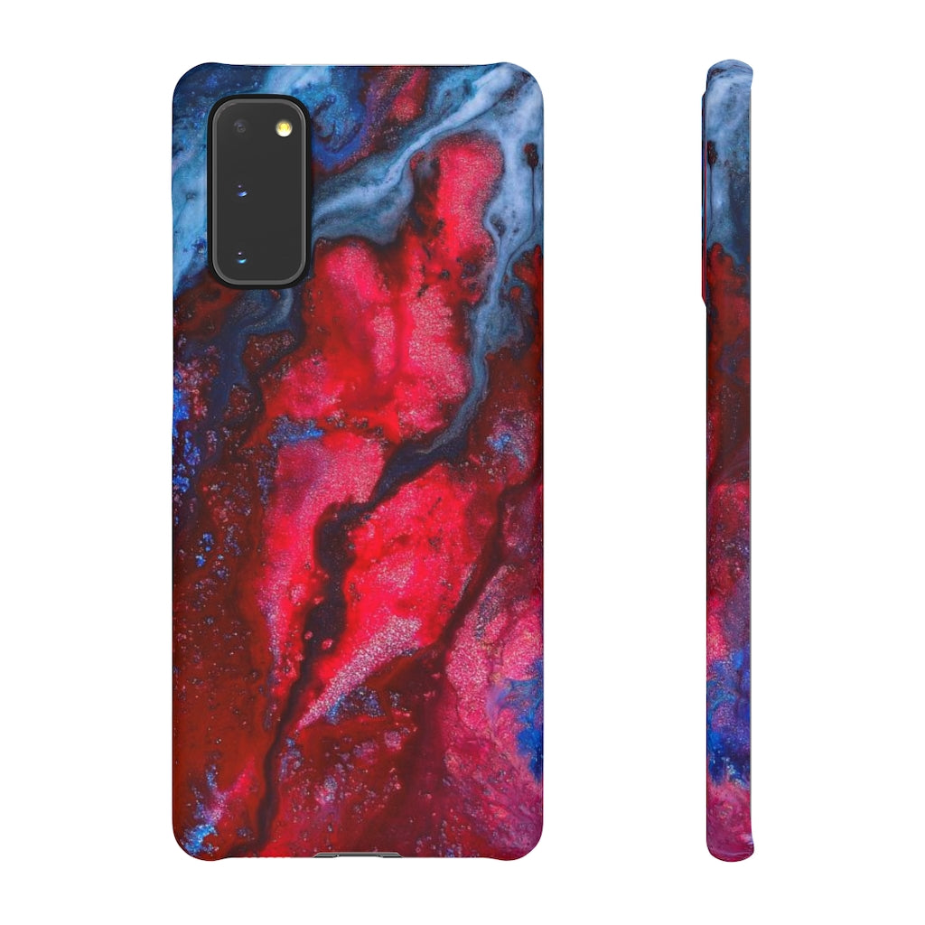 Neon Red Ink Art Android Case (Slim) Samsung Galaxy S20 Matte Phone Case