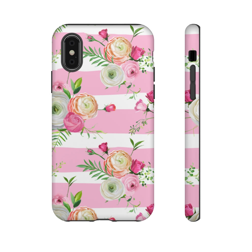 Pink Roses and Ranunculus Flowers iPhone Case (Protective) iPhone X Matte Phone Case