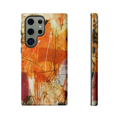 Abstract Orange Art Android Case (Protective) Samsung Galaxy S23 Ultra Matte Phone Case