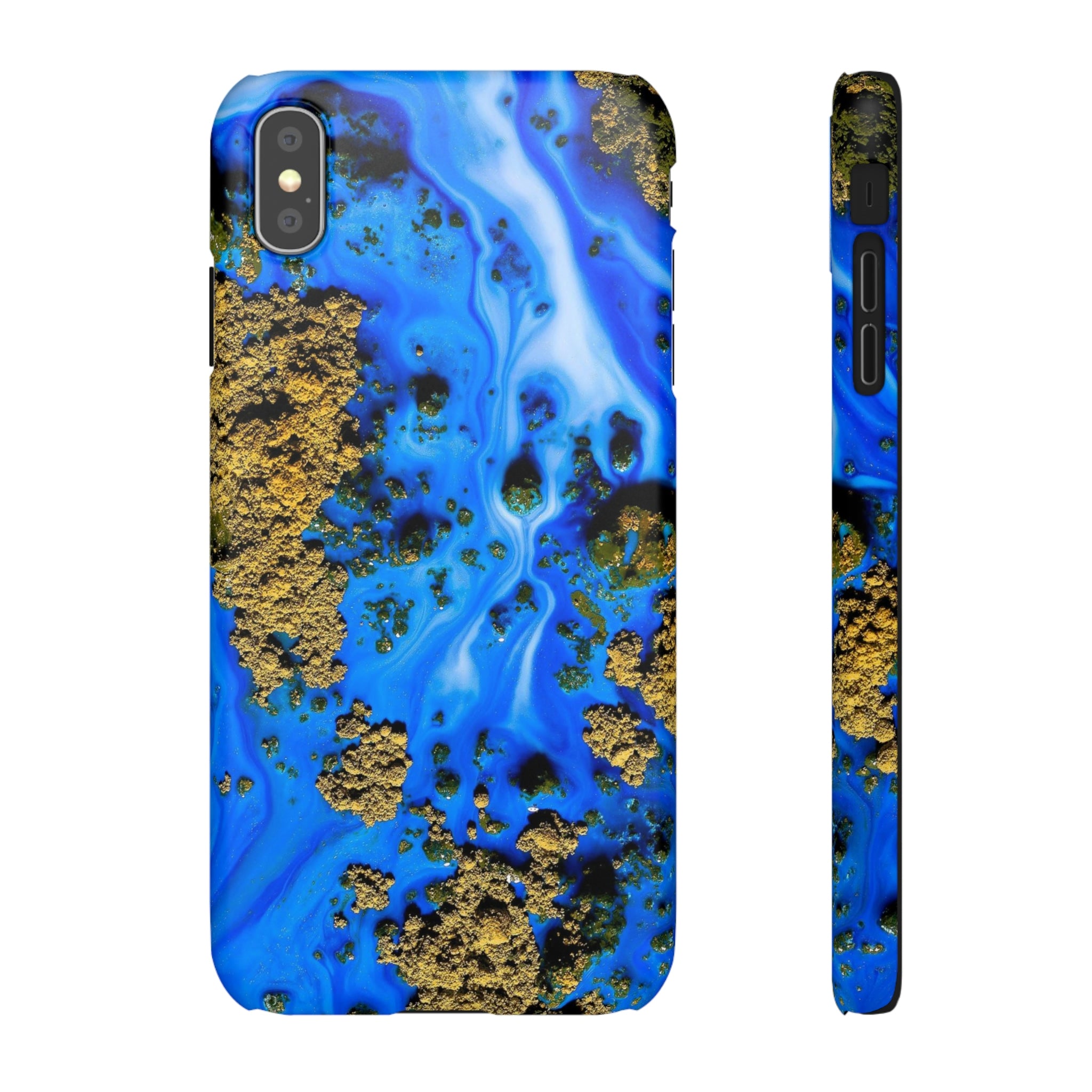 Blue River Ink Art iPhone Case (Slim) iPhone XS MAX Matte Phone Case