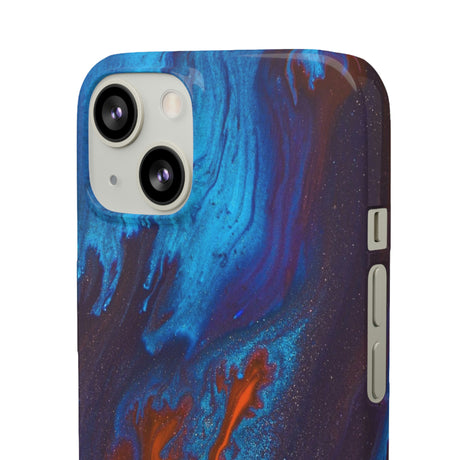 Orange Flame Ink Art iPhone Case (Slim) Phone Case