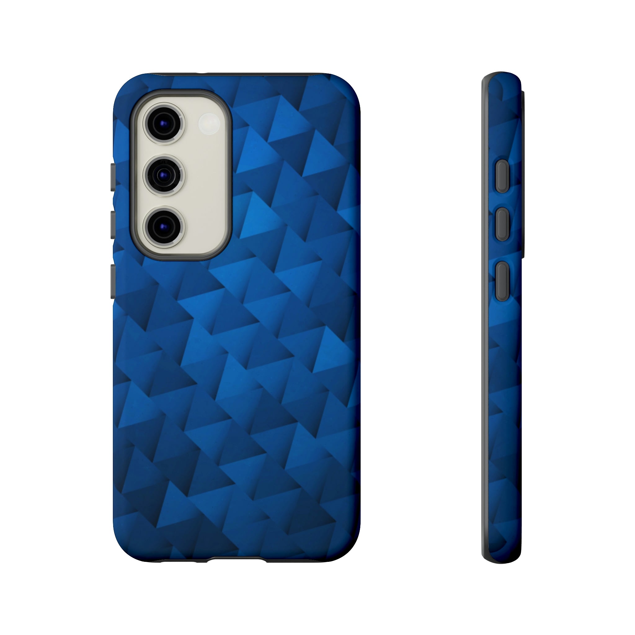 Blue Geometric Android Case (Protective) Samsung Galaxy S23 Matte Phone Case