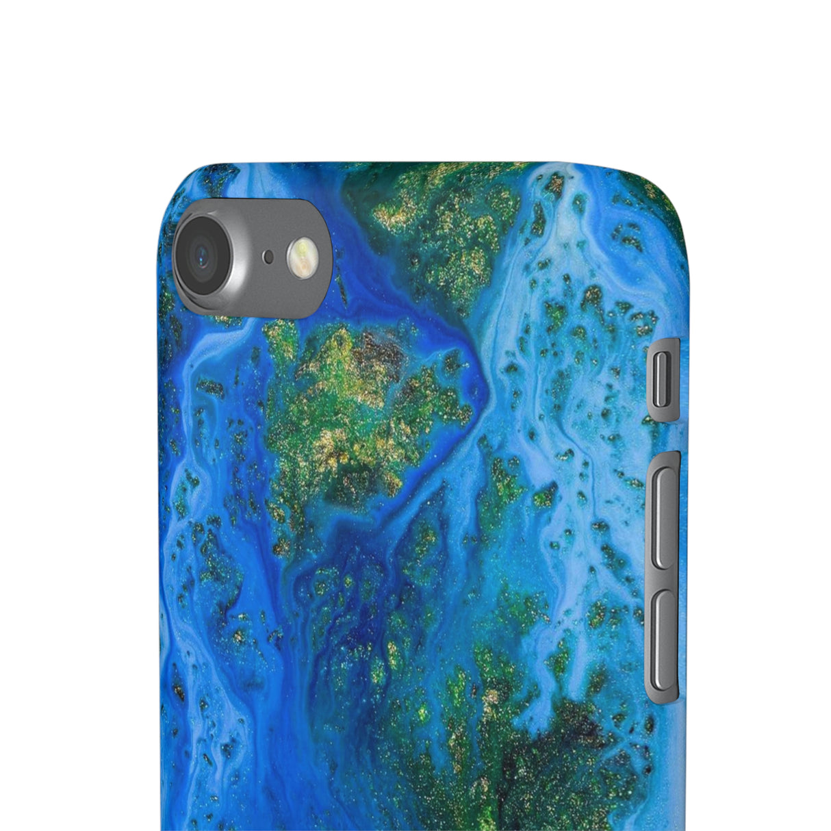 Blue Globe Ink Art iPhone Case (Slim) Phone Case