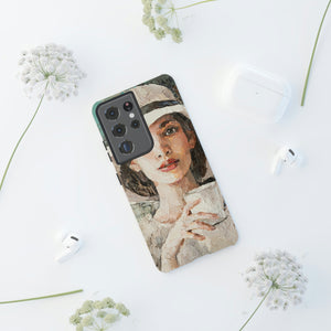 Lady White Hat Android Case (Protective) Phone Case