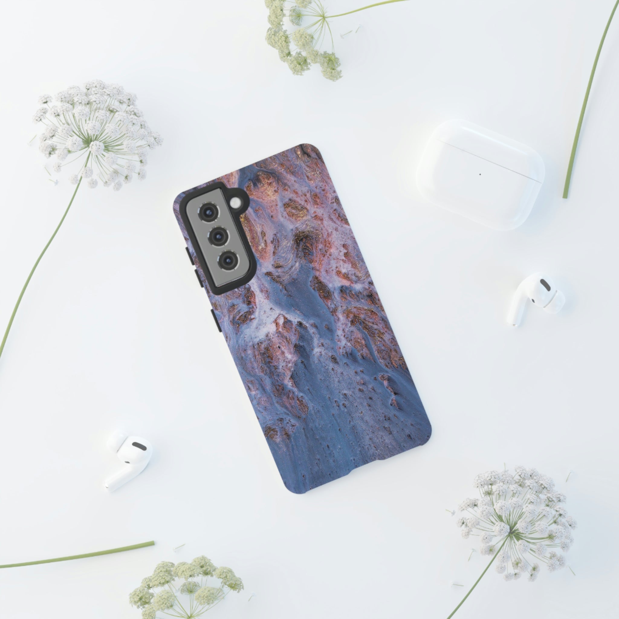 Blue Ice Ink Art Android Case (Protective) Phone Case