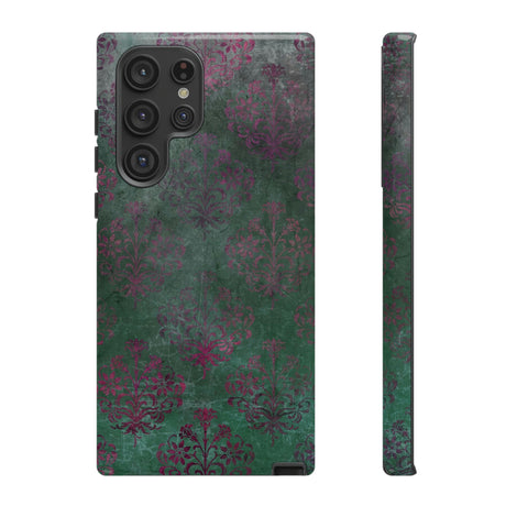 Damask Gothic Flower Samsung Case (Protective) Samsung Galaxy S22 Ultra Glossy Phone Case