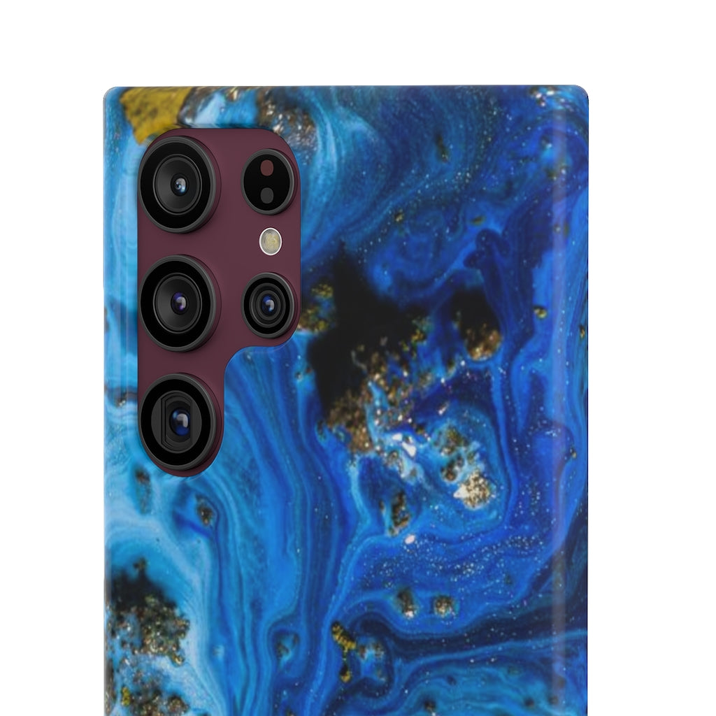 Blue Ice Melt Ink Art Android Case (Slim) Phone Case