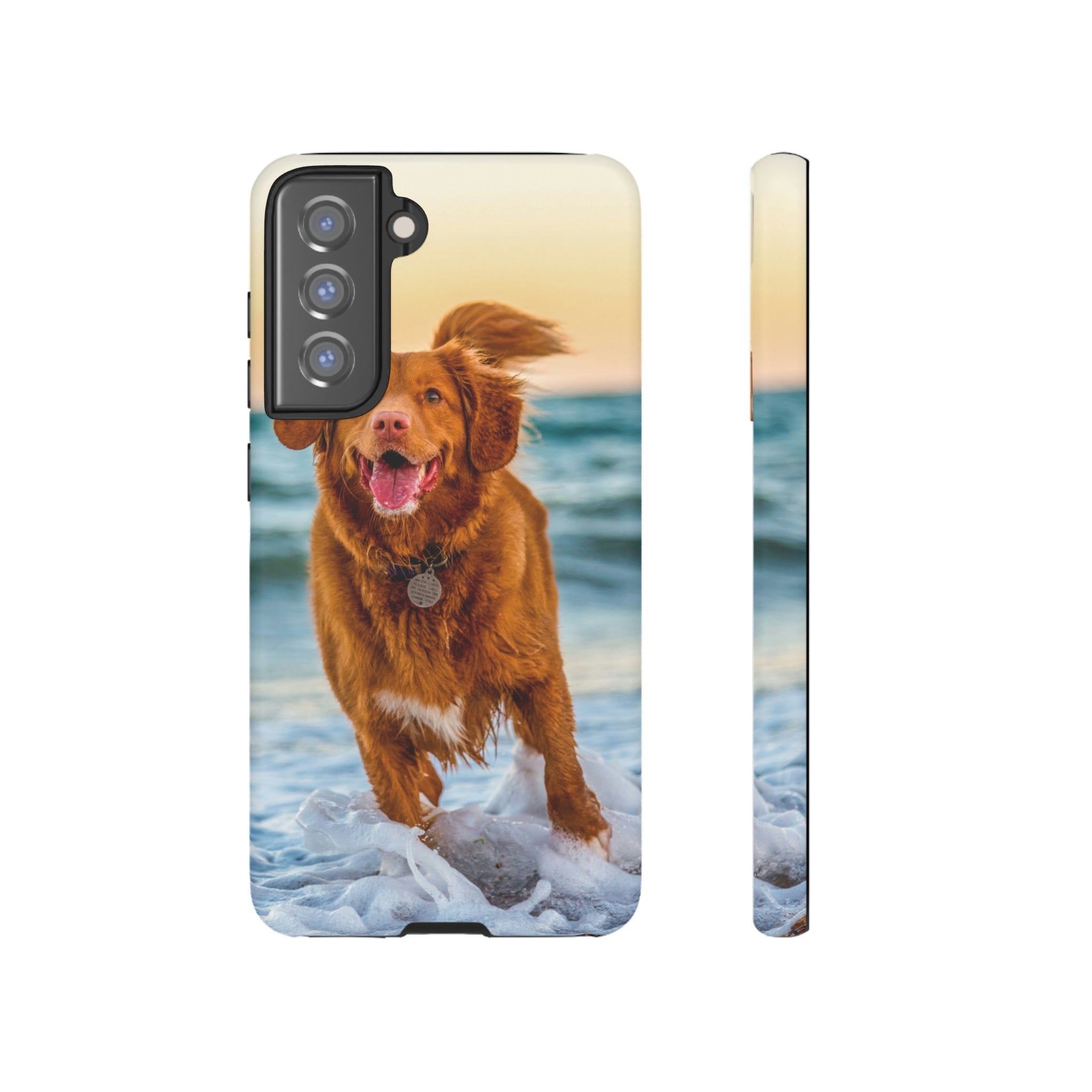 Happy Beach Dog Android Case (Protective) Samsung Galaxy S21 FE Matte Phone Case