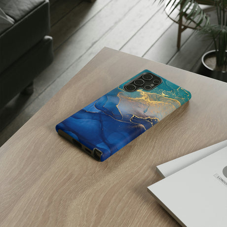 Blue Alcohol Ink Android Case (Protective) Phone Case