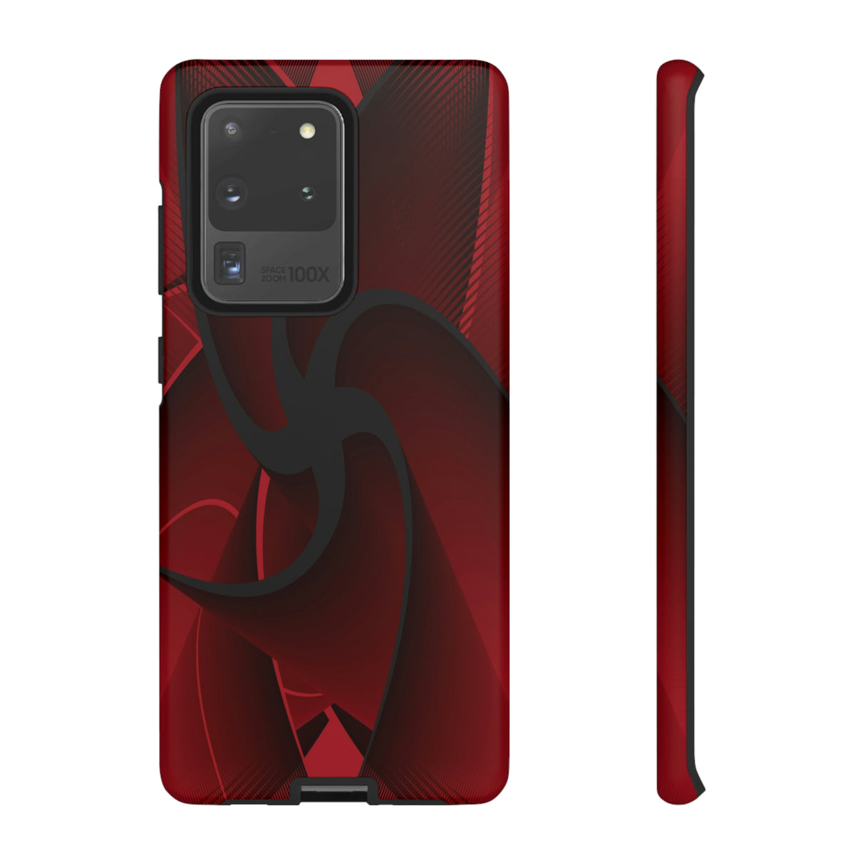 Red Liquid Spiral Android Case (Protective) Samsung Galaxy S20 Ultra Matte Phone Case