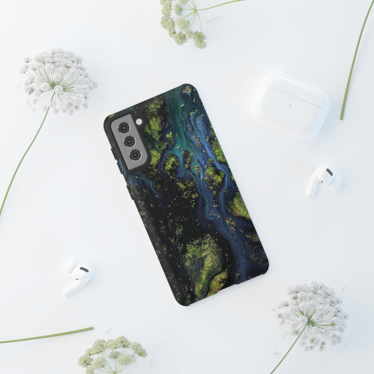 Blue Cosmos Ink Art Android Case (Protective) Phone Case