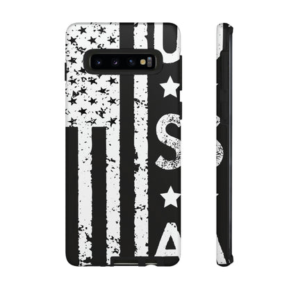 Black n White U.S Flag Android Case (Protective) Samsung Galaxy S10 Matte Phone Case