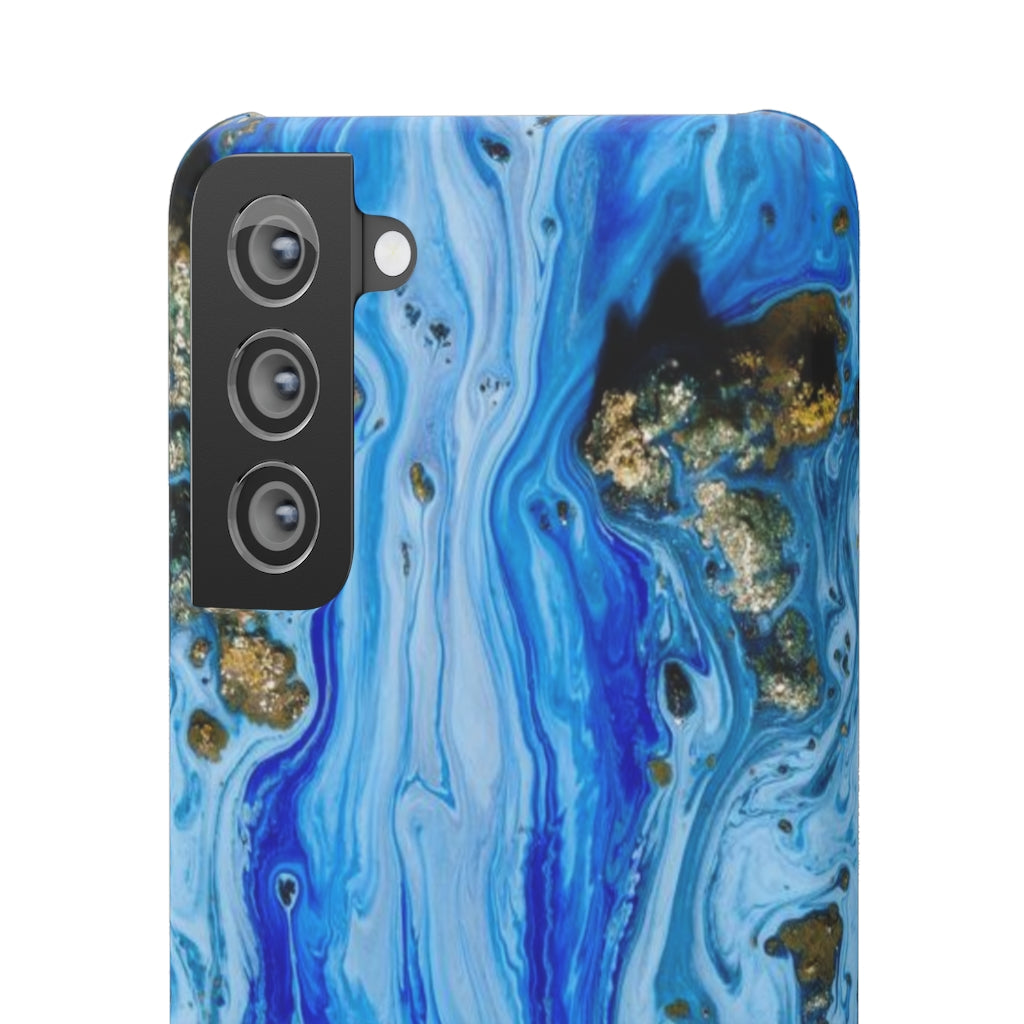 Blue Ice Ink Art Android Case (Slim) Phone Case