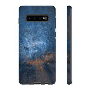 Blue Stardust Ink Art Android Case (Protective) Samsung Galaxy S10 Plus Glossy Phone Case