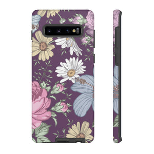 Purple Grass Vintage Flower Samsung Case (Protective) Samsung Galaxy S10 Plus Glossy Phone Case