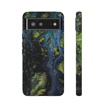 Blue Cosmos Ink Art Android Case (Protective) Google Pixel 6 Glossy Phone Case