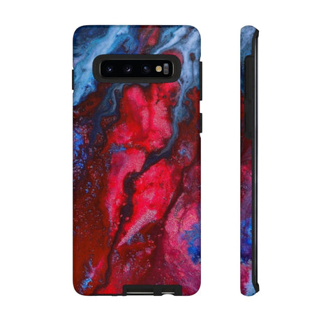 Neon Red Ink Art Android Case (Protective) Samsung Galaxy S10 Matte Phone Case