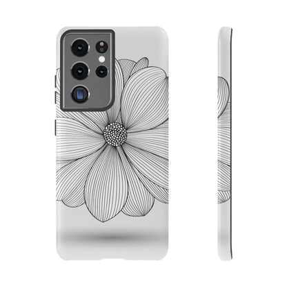 Black n White Dahlia Android Case (Protective) Samsung Galaxy S21 Ultra Glossy Phone Case