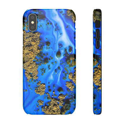 Blue River Ink Art iPhone Case (Slim) iPhone XS Glossy Phone Case