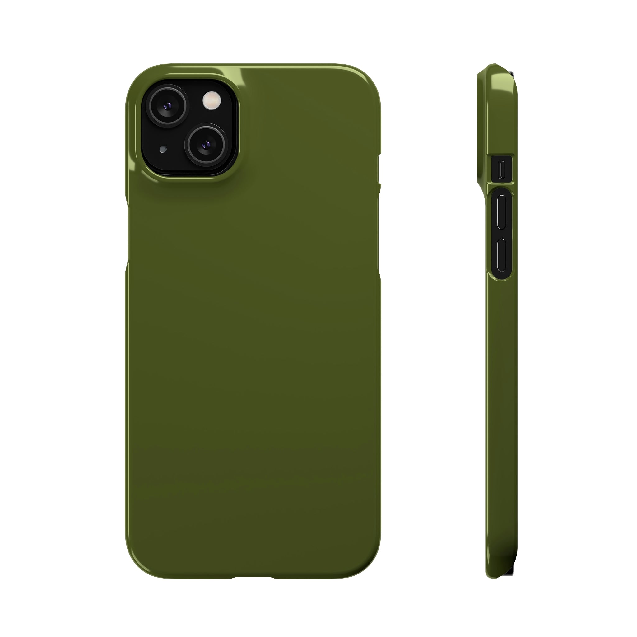 Army Green iPhone Case (Slim) iPhone 14 Plus Glossy Phone Case