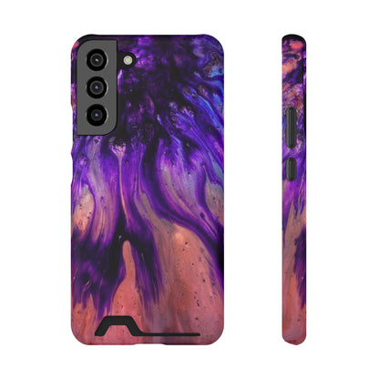 Purple Flow Ink Art Android Case (Card) Samsung Galaxy S22 Plus Matte Without gift packaging Phone Case