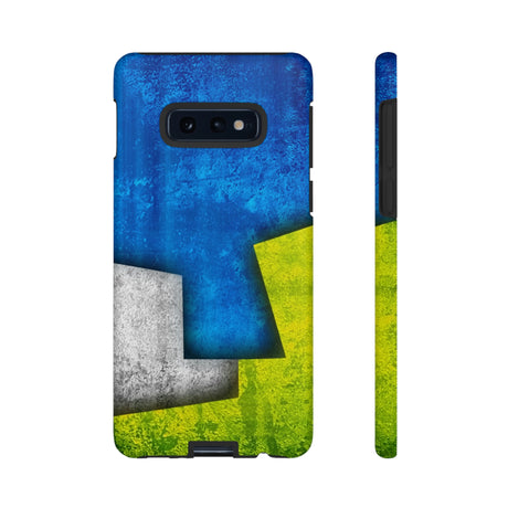 Blue Abstract Art Android Case (Protective) Samsung Galaxy S10E Matte Phone Case