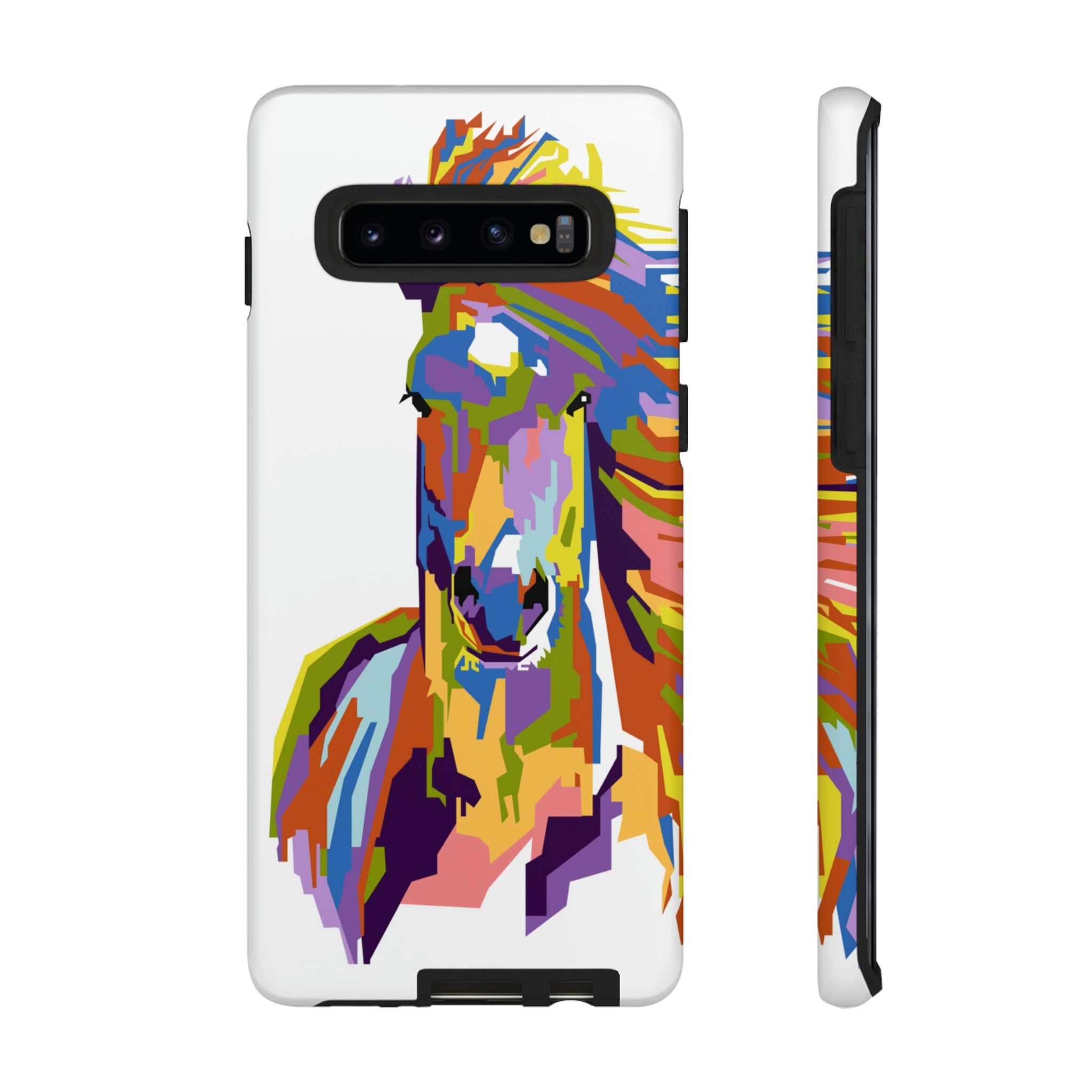 Horse Abstract Art Android Case (Protective) Samsung Galaxy S10 Matte Phone Case