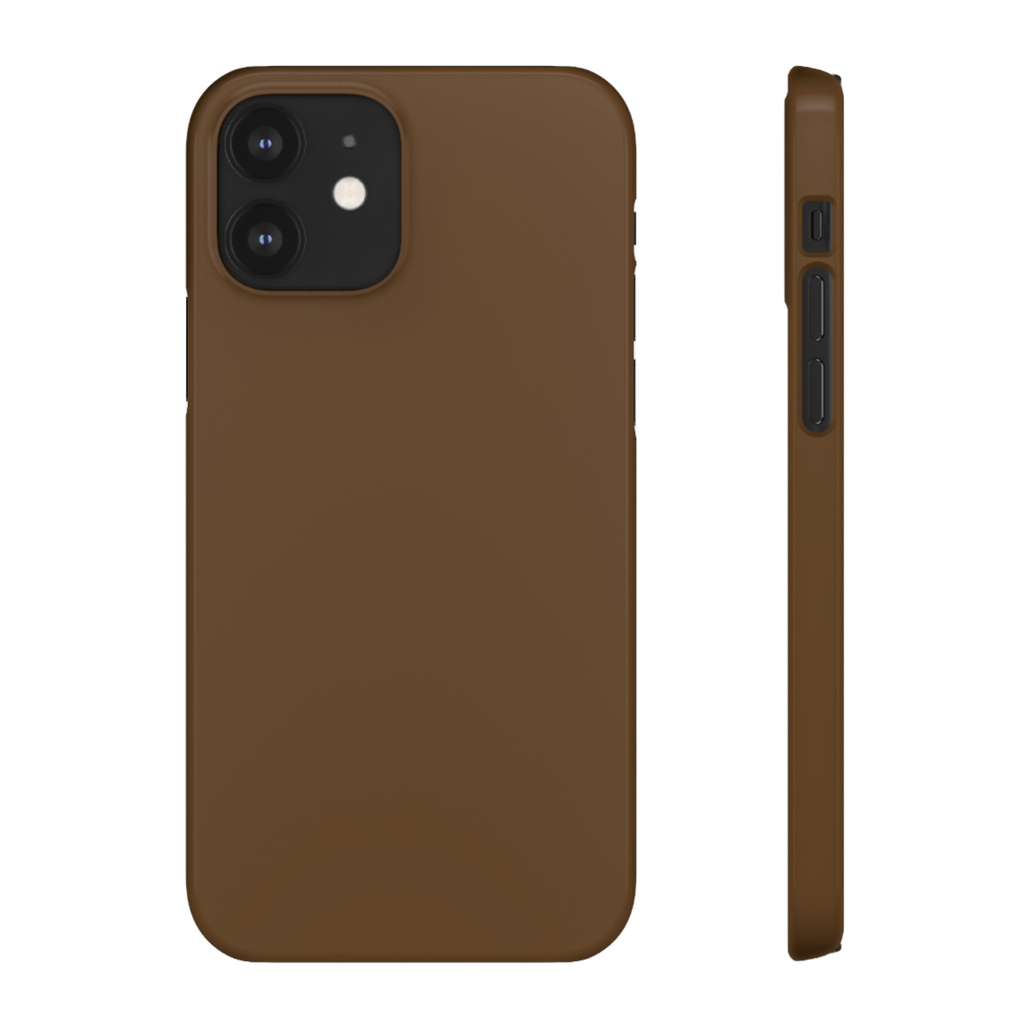 Dark Brown iPhone Case (Slim) iPhone 12 Glossy Phone Case