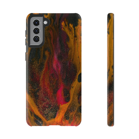 Bon Fire Ink Art Android Case (Protective) Samsung Galaxy S21 Plus Glossy Phone Case