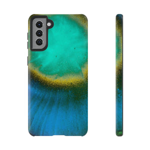 Green Yelly Ink Art Android Case (Protective) Samsung Galaxy S21 Plus Glossy Phone Case