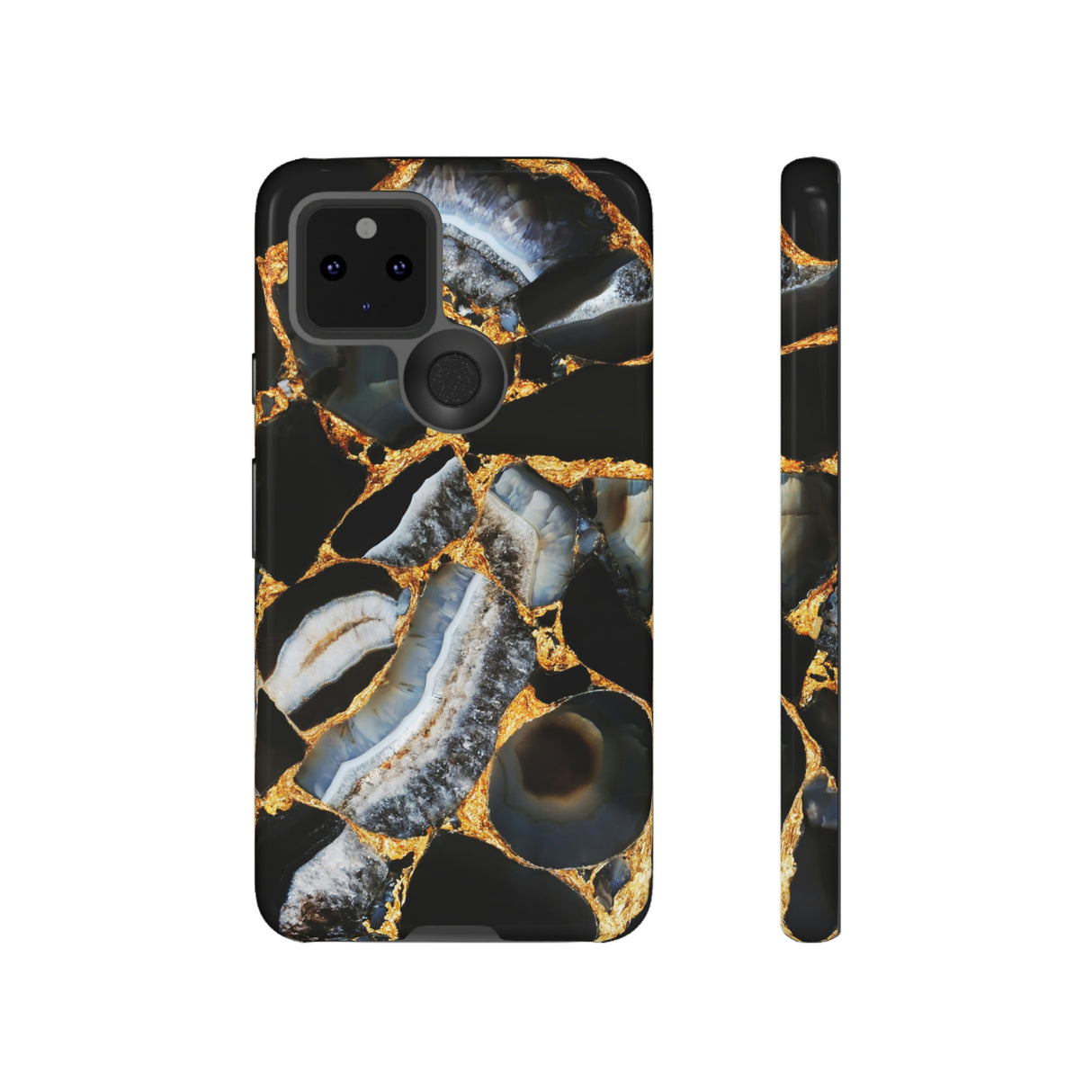 Dark Agate Marble Android Case (Protective) Google Pixel 5 5G Glossy Phone Case