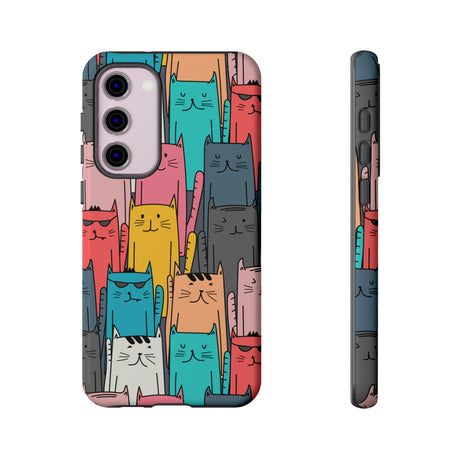 Colorful Cats Android Case (Protective) Samsung Galaxy S23 Plus Glossy Phone Case