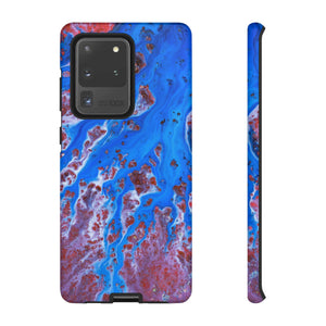 Bright Blue Ink Art Android Case (Protective) Samsung Galaxy S20 Ultra Matte Phone Case