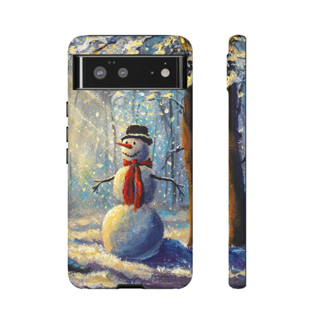 Happy Snowman Android Case (Protective) Google Pixel 6 Matte Phone Case