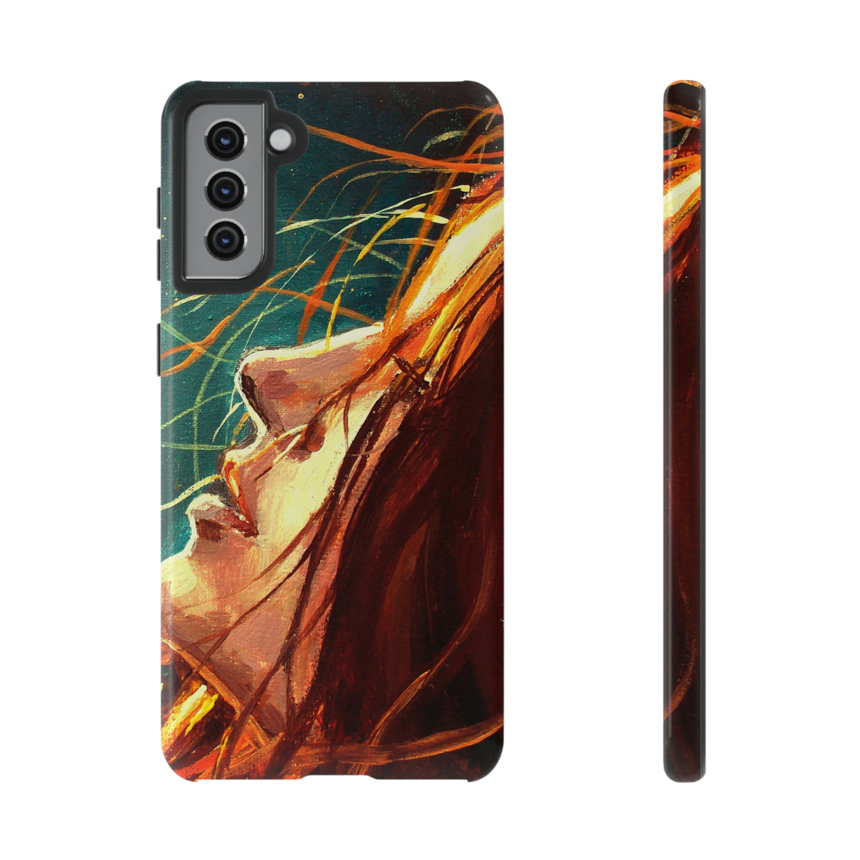 Girl at Night Android Case (Protective) Samsung Galaxy S21 Plus Glossy Phone Case