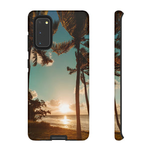 Sundown Palmtrees Android Case (Protective) Samsung Galaxy S20 Glossy Phone Case