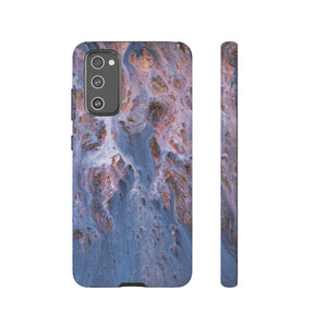 Blue Ice Ink Art Android Case (Protective) Samsung Galaxy S20 FE Glossy Phone Case