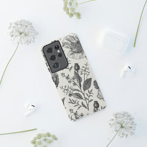 Poppy Gray Vintage Flower Samsung Case (Protective) Phone Case