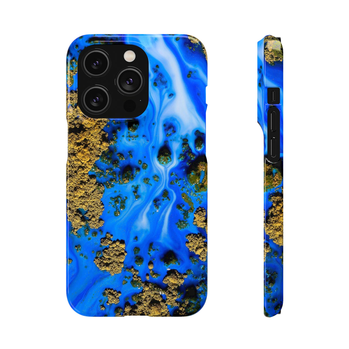 Blue River Ink Art iPhone Case (Slim) iPhone 14 Pro Glossy Phone Case