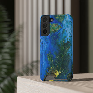 Blue Globe Ink Art Android Case (Card) Phone Case