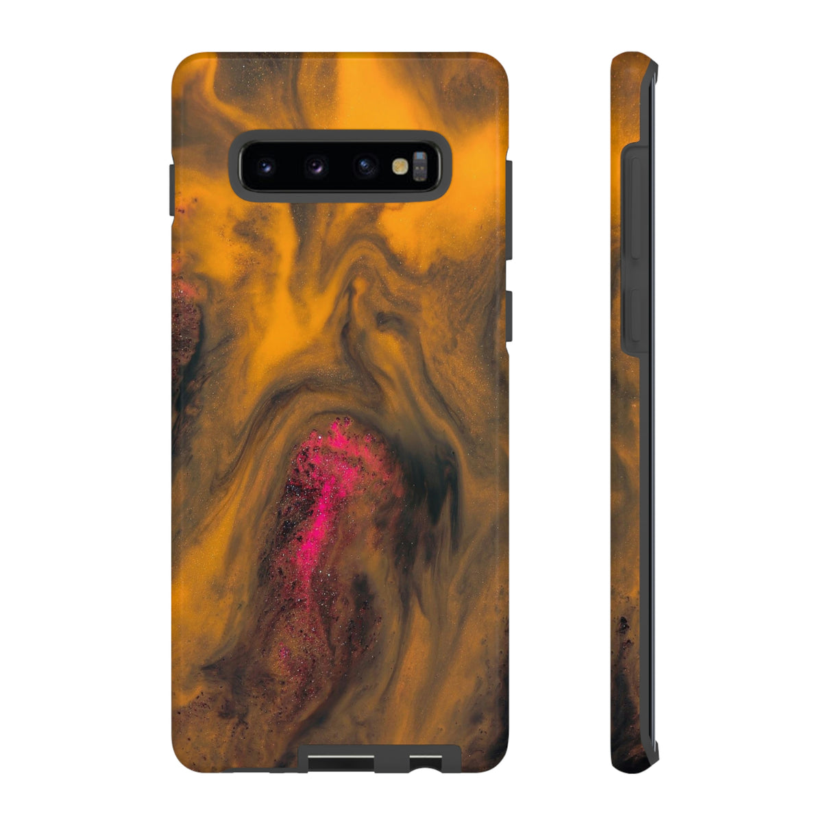 Pink Center Ink Art Android Case (Protective) Samsung Galaxy S10 Plus Glossy Phone Case