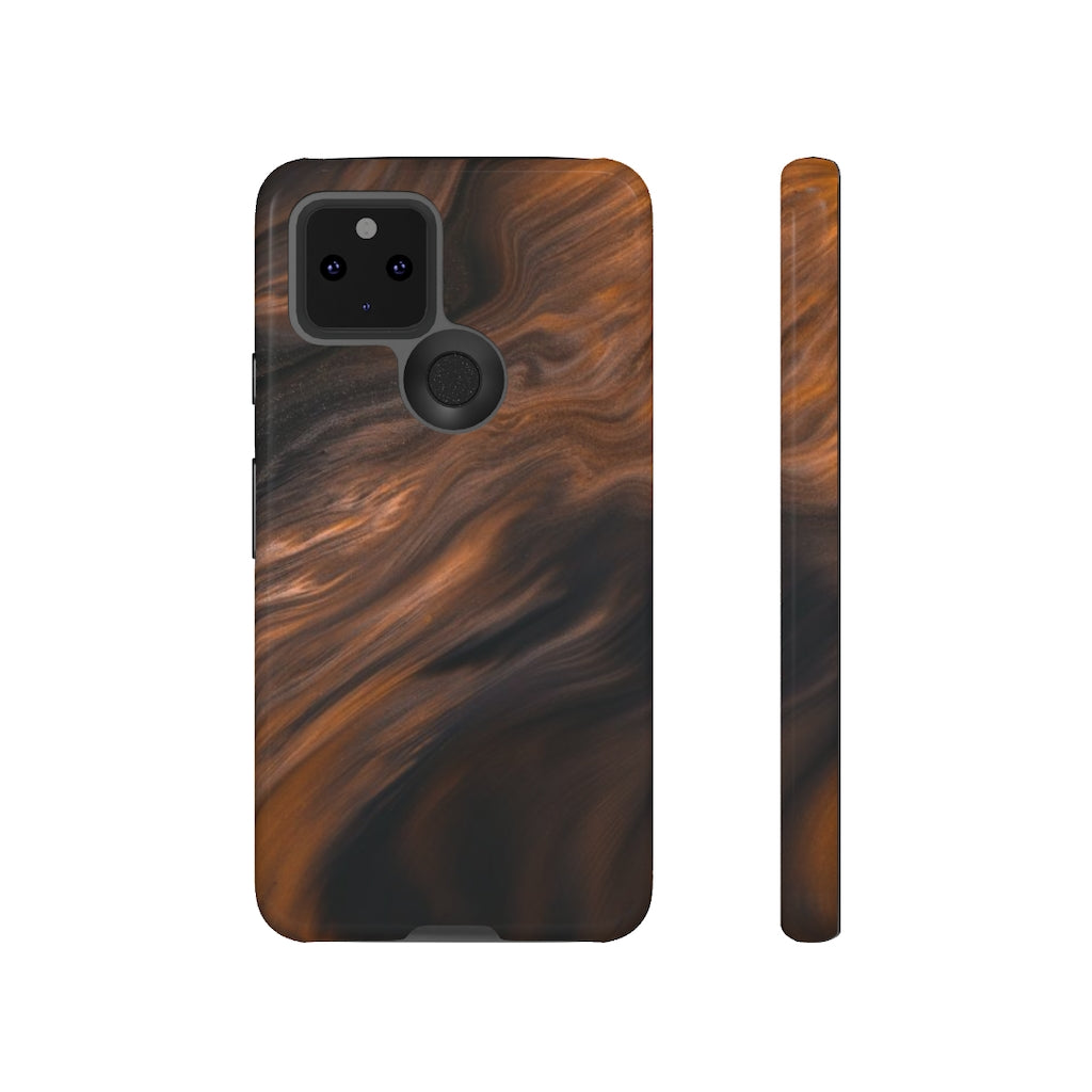 Brown Mist Ink Art Android Case (Protective) Google Pixel 5 Glossy Phone Case