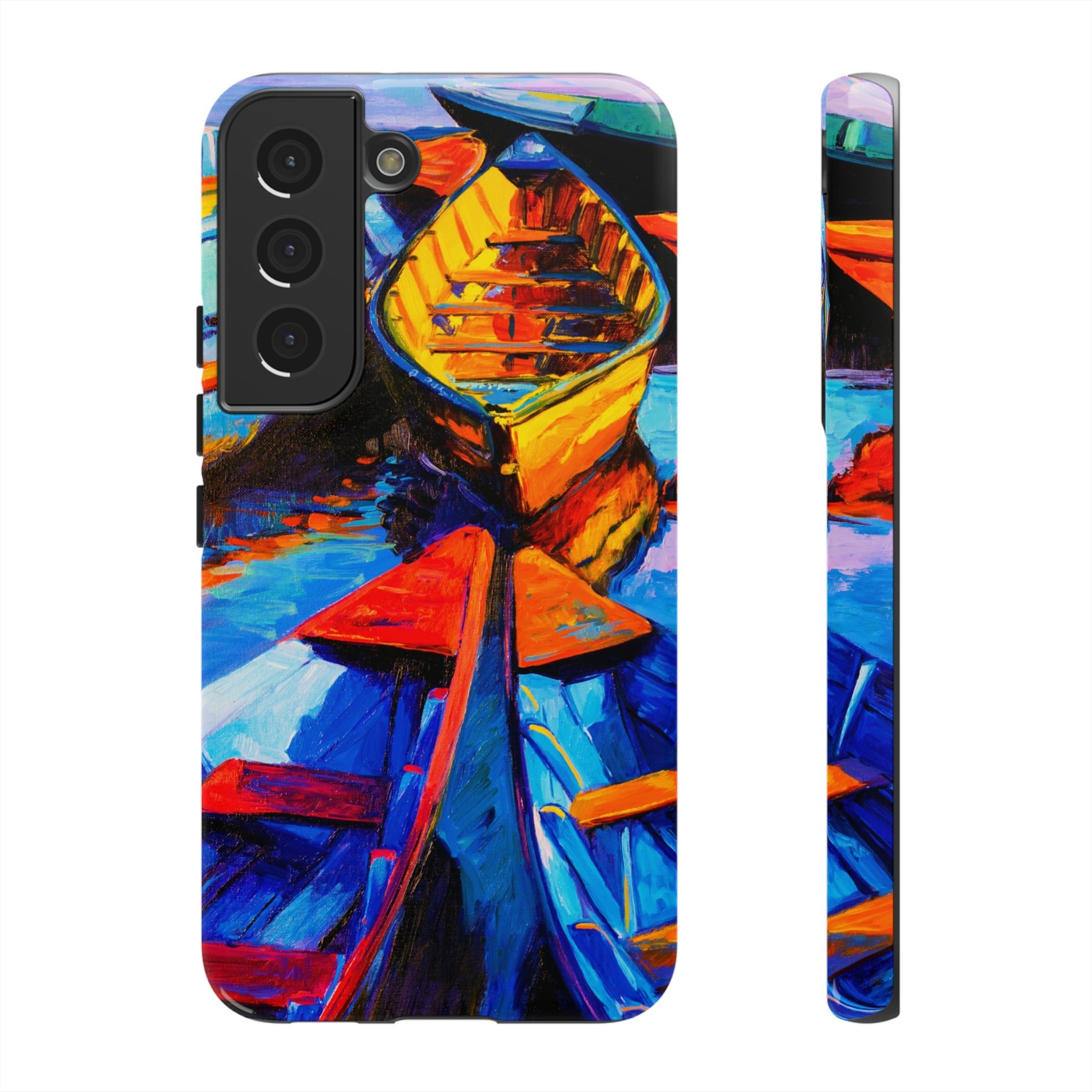 Colorful Wooden Boat Android Case (Protective) Samsung Galaxy S22 Glossy Phone Case