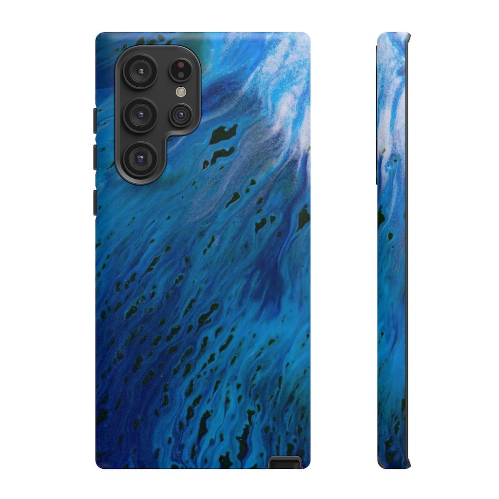 Blue River Ink Art Android Case (Protective) Samsung Galaxy S22 Ultra Matte Phone Case