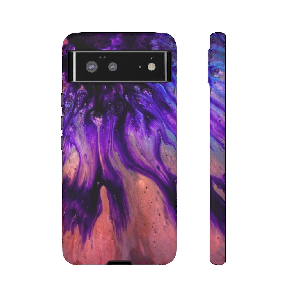 Purple Flow Ink Art Android Case (Protective) Google Pixel 6 Matte Phone Case