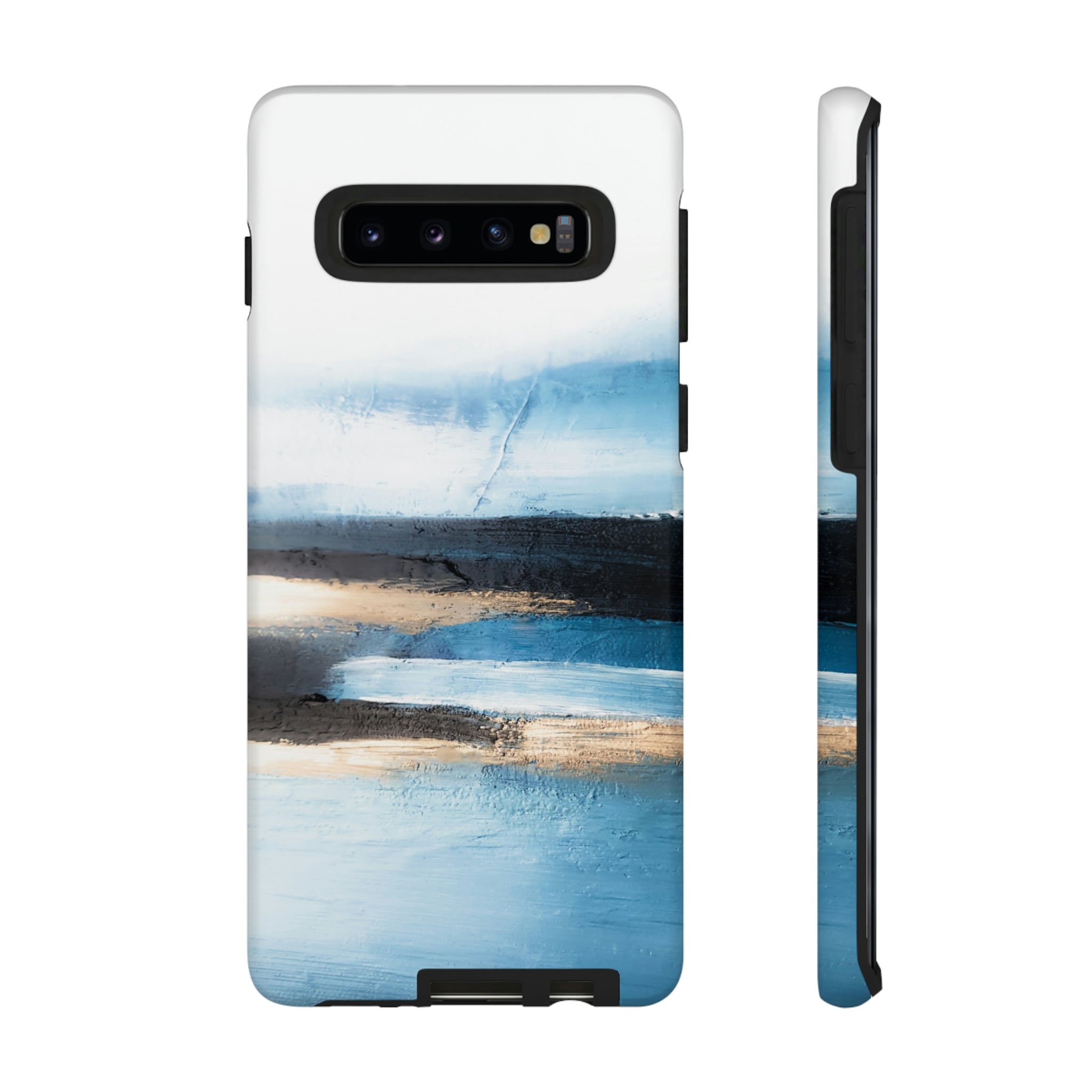 Abstract Blue Oil Painting Android Case (Protective) Samsung Galaxy S10 Matte Phone Case