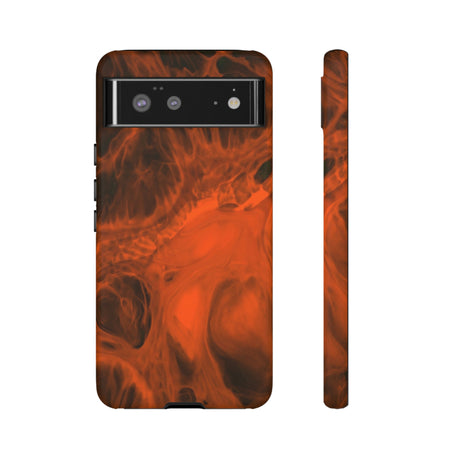 Red Flame Ink Art Android Case (Protective) Google Pixel 6 Matte Phone Case