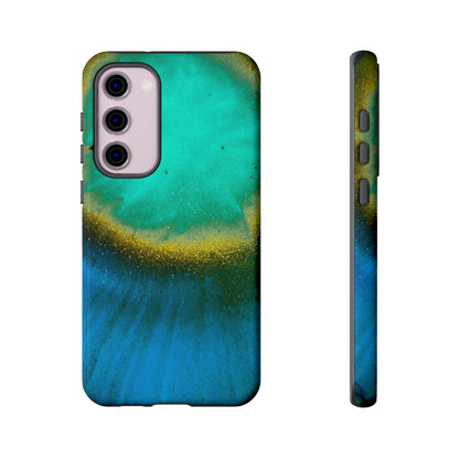 Green Yelly Ink Art Android Case (Protective) Samsung Galaxy S23 Plus Glossy Phone Case