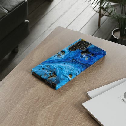 Blue Ice Melt Ink Art Android Case (Protective) Phone Case